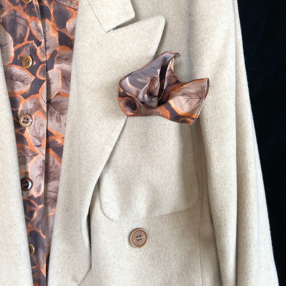 ESCADA double-breasted blazer and silk blouse